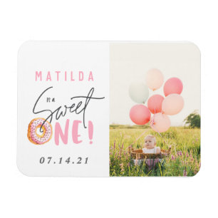 Donut sweet one 1st birthday party  magnet