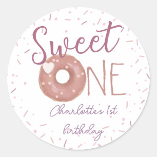 Donut Sweet One Birthday Sticker