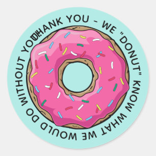 DONUT Thank You Teachers Classic Round Sticker
