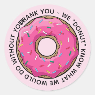 DONUT Thank You Teachers Classic Round Sticker