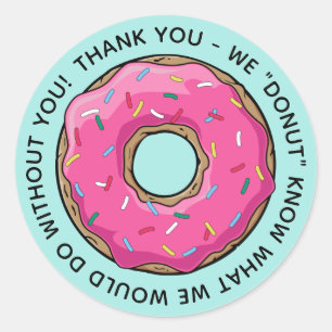 DONUT Thank You Teachers Classic Round Sticker