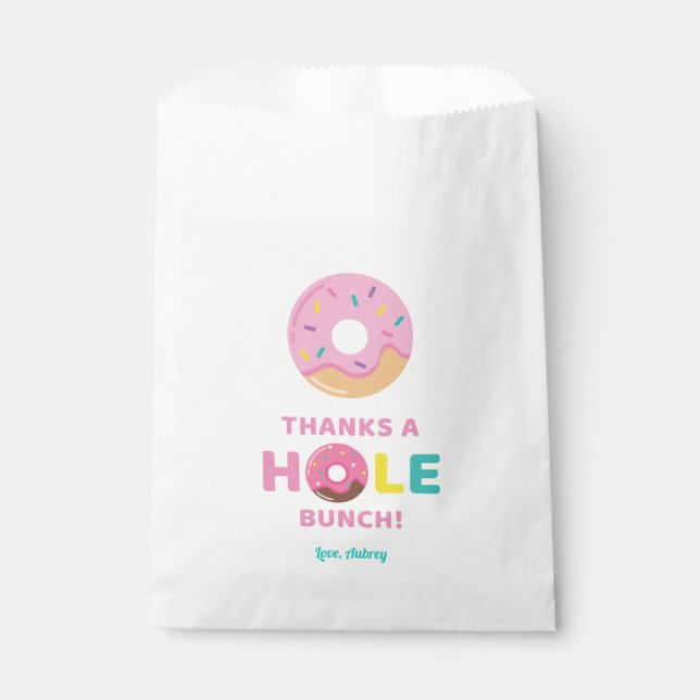 Donut Treat Bag Favor for Birthday Party (Front)
