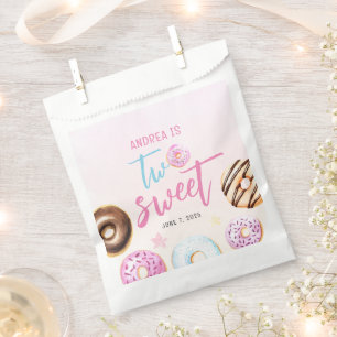Donut Two Sweet Girl 2nd Birthday Favour Bags