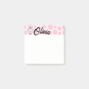Donut with name personalized post-it notes