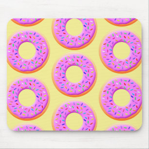 Donut With Sprinkles Drawing Pattern Mouse Mat