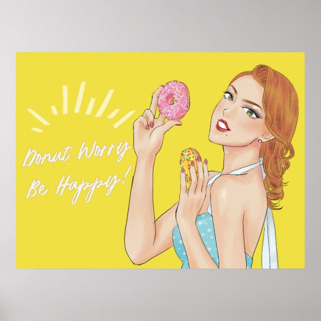 Donut Worry, Be Happy Poster (Front)