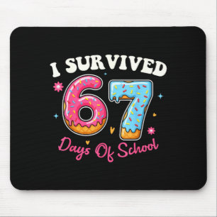 Donuts 67th Day Of School Funny 67 Days Of School Mouse Mat