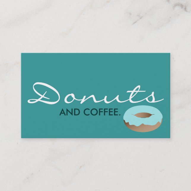 DONUTS and COFFEE. (colour customisable) Business Card (Front)