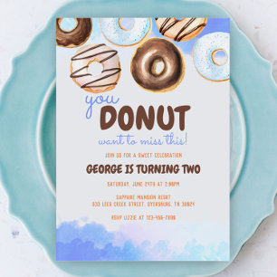 Donuts Birthday Boy Invitation
