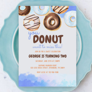 Donuts Birthday Boy Invitation