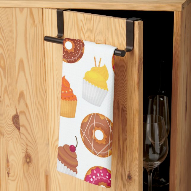 Donuts & Cupcakes  Tea Towel (Thirds Fold)