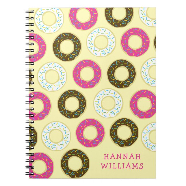 Donuts Cute Kid's Doughnut Notebook (Front)