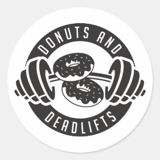 Donuts & Deadlifts T-Shirt Classic Round Sticker