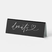Donuts Food Label Wedding Party Acrylic Sign