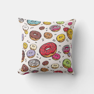 Donuts seamless pattern cushion