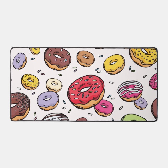 Donuts seamless pattern desk mat (Front)