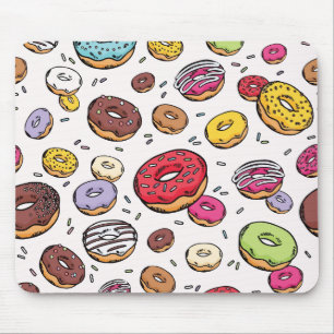 Donuts seamless pattern mouse mat