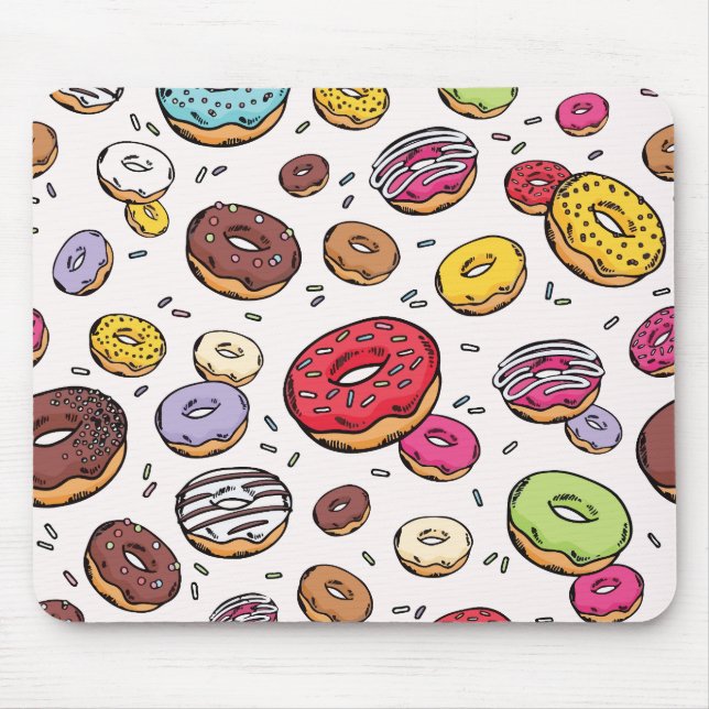 Donuts seamless pattern mouse mat (Front)
