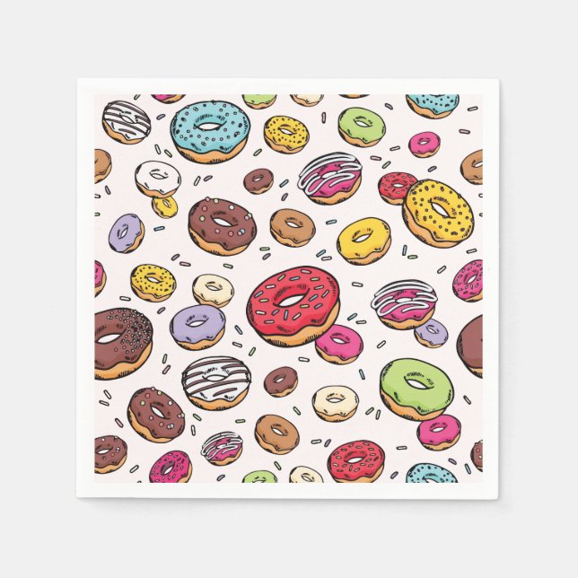 Donuts seamless pattern napkin (Front)