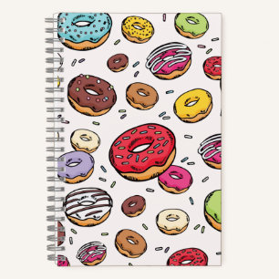 Donuts seamless pattern notebook