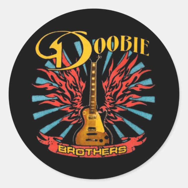 DOOBIE BROTHERS, The DOOBIE BROTHERS, DOOBIE, BROT Classic Round Sticker (Front)