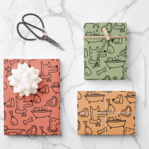 Doodle a Dogs Wrapping Paper Set