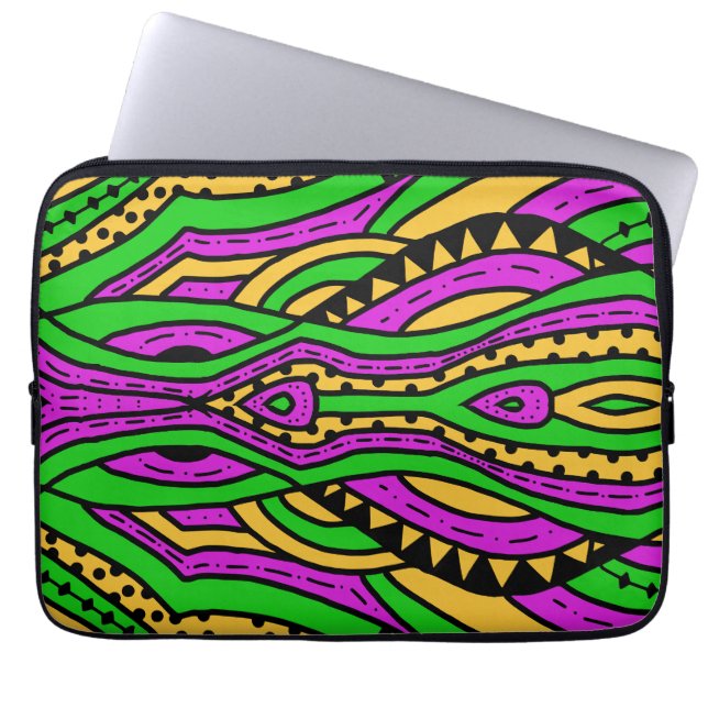 Doodle Abstract 34 Laptop Sleeve (Front)