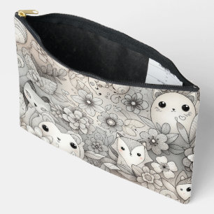 Doodle Abstract Animal Collection Accessory Pouch