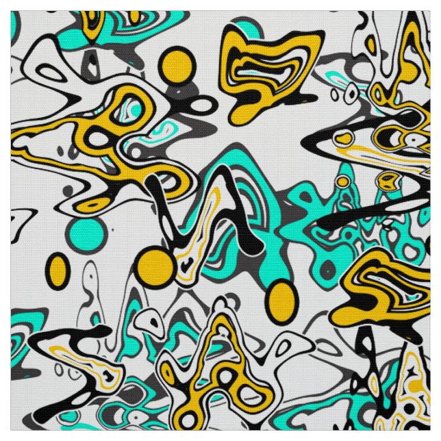 Doodle, abstract , creative fabric (Swatch)