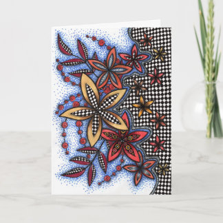 Doodle Abstract Floral Greeting Card