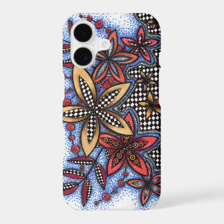 Doodle Abstract Floral iPhone Case