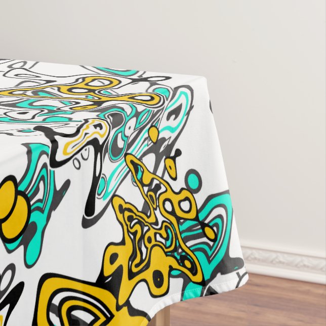 Doodle, abstract tablecloth (In Situ)