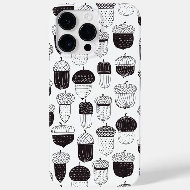 Doodle acorns autumn pattern Case-Mate iPhone case (Back)