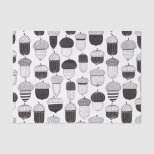 Doodle acorns autumn pattern tissue paper