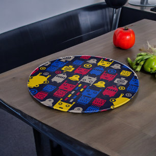 Doodle Alien Spaceship and Robot Pattern Cutting Board