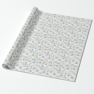 Doodle Alpaca Pattern Wrapping Paper