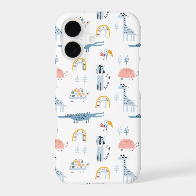 Doodle Animal Fun Pattern Samsung Galaxy S21 Case (Back)