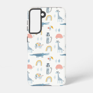 Doodle Animal Fun Pattern Samsung Galaxy Case