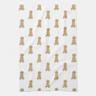 Doodle (Apricot Golden) Tea Towel