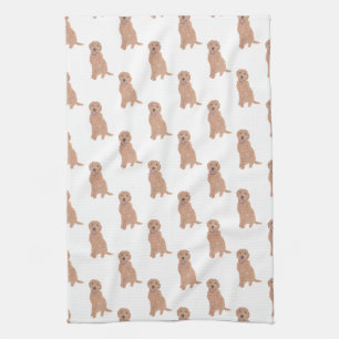 Doodle (Apricot Red Golden) Tea Towel