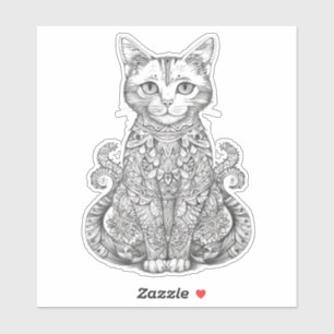 Doodle art cute cat