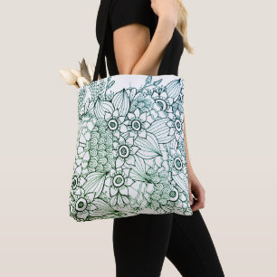 Doodle Art Design on shopping tote Bag