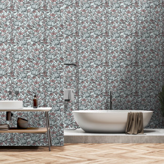 Doodle art floral wallpaper