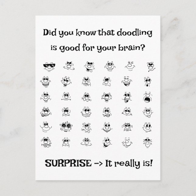 Doodle Art Holiday Postcard (Front)