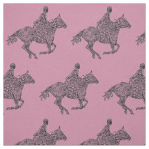 Doodle art horse rider