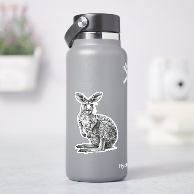 Doodle art Kangaroo  (HydroFlask)