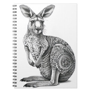 Doodle art Kangaroo Notebook