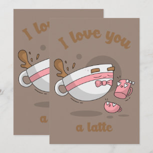 Doodle Art Latte Art Coffee Cute Cartoon Art Invitation