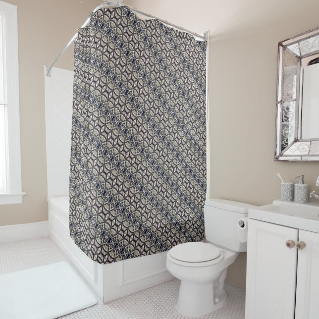 Doodle Art Shower Curtain (In Situ)