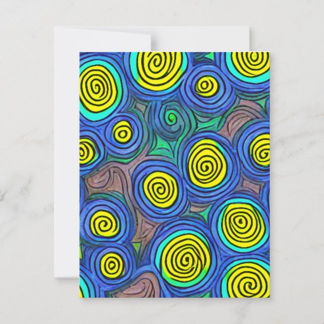 Doodle Art Swirls Card (Front)